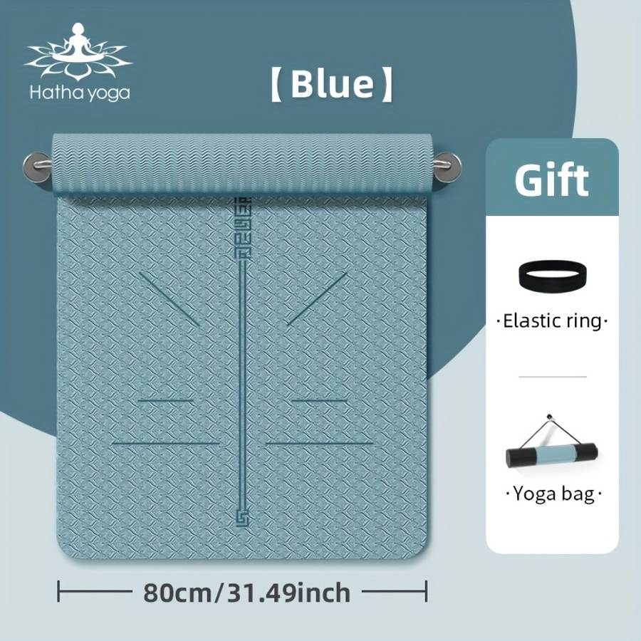 Yoga Mat Purple Logo Size 183.01*80.01*1.0Cm