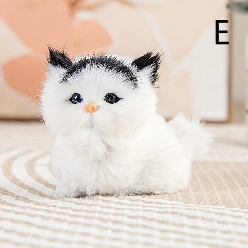 Toy Doll Color Leg Lifting Cat White