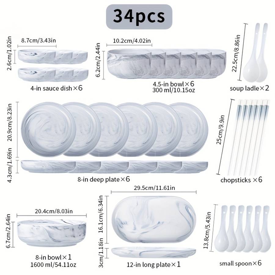 Bowl Color 19Piece Set