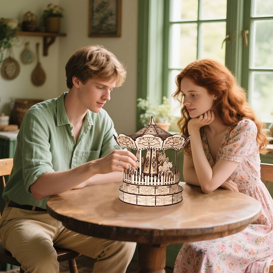 3D Puzzle Musical Instrument Model Style Carousel