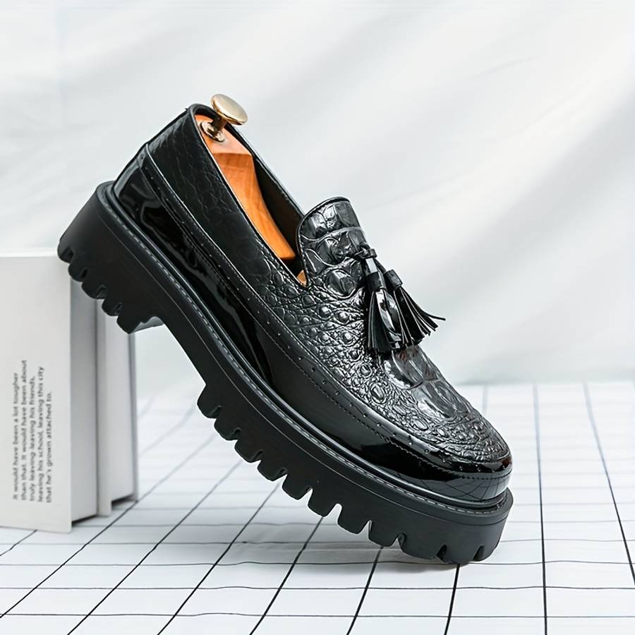 Mens Leather Shoes Color Black Sizeuk 7.5