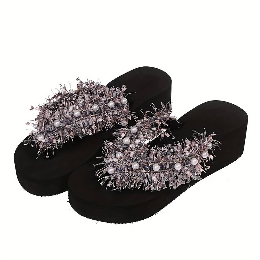 Ladies Summer Flip Flops Black Uk 5