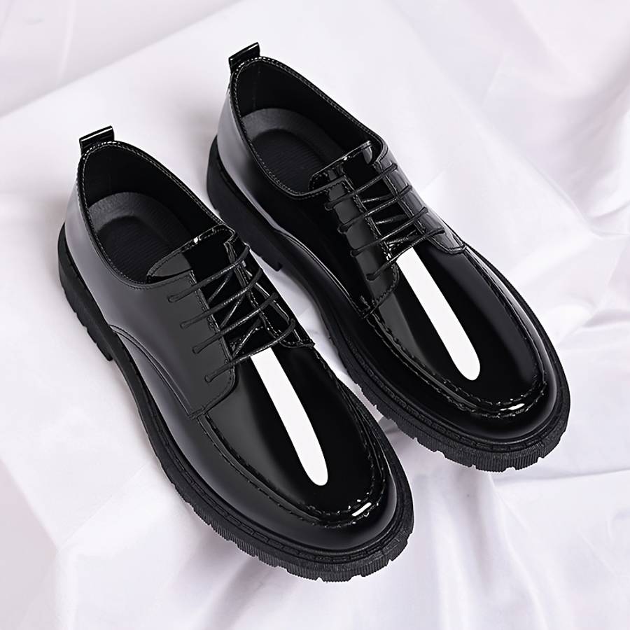Mens Leather Shoes Color Black Sizeuk 7