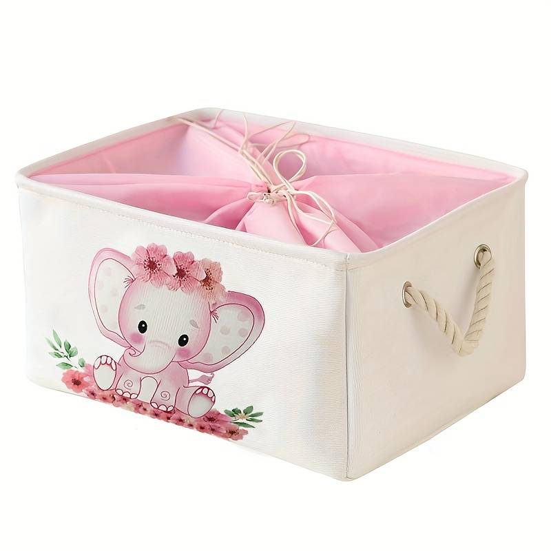 Storage And Organizationstyle Pink Baby Elephant  Large Size