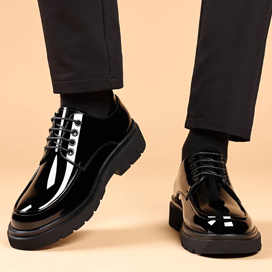 Mens Leather Shoes Color Black Sizeuk 5