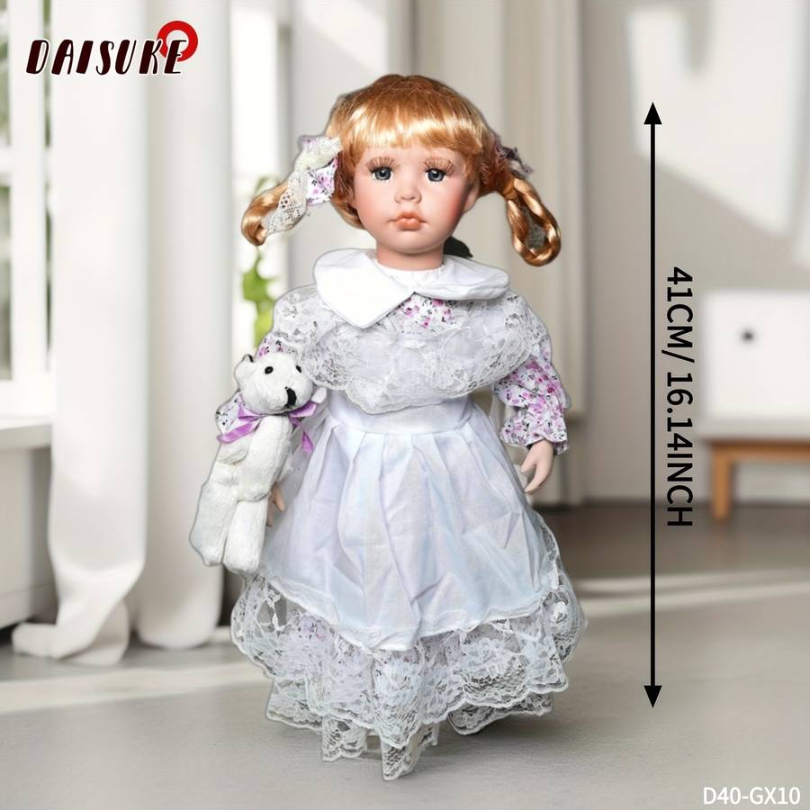 Toy Doll color Yellow Victorian twin ponytails are cute
