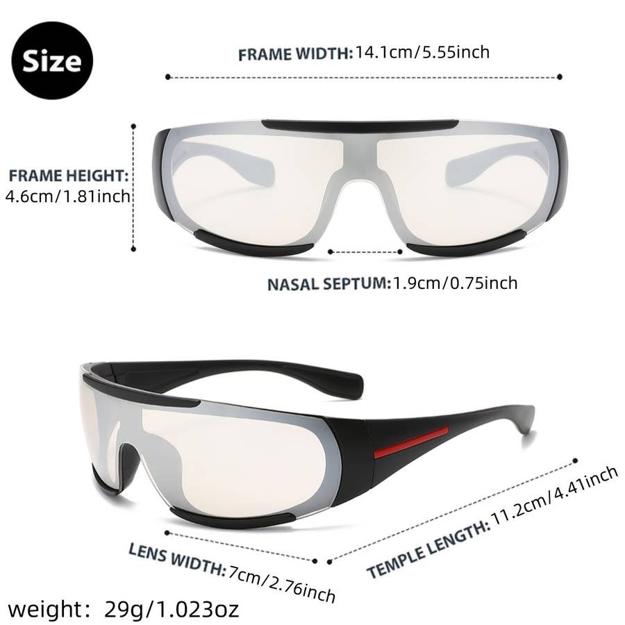 Cycling Glasses Color C5 Black Red Mirror