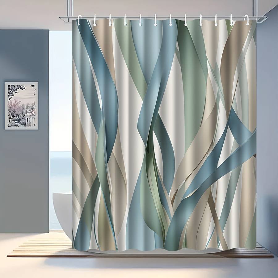 Waterproof Shower Curtain Color Polychrome Size 120X180 119.99Cm*180.01Cm