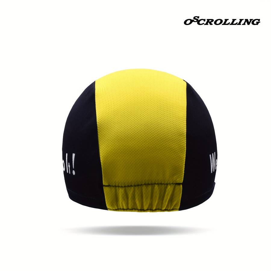 Men'S Yellow Black Cycling Cap Windproof Sun-Protective Soft Shell Outdoor Sports Hat Wit
