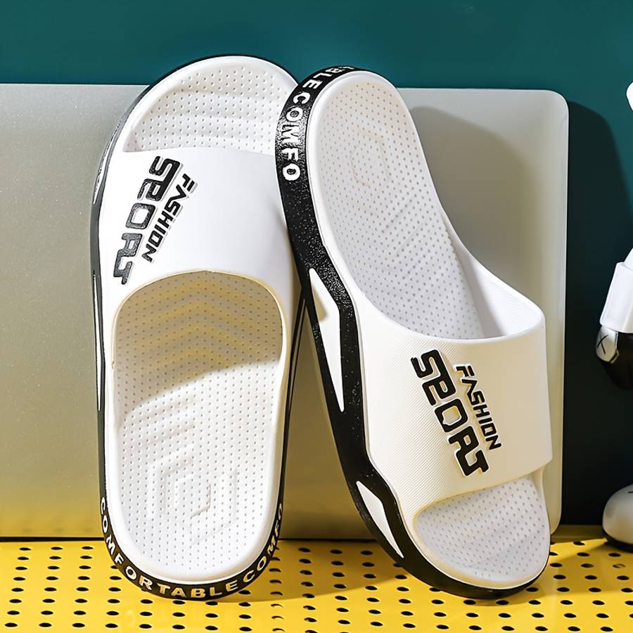 Men Slippers Summer Style White Size Uk 8.5 To 9