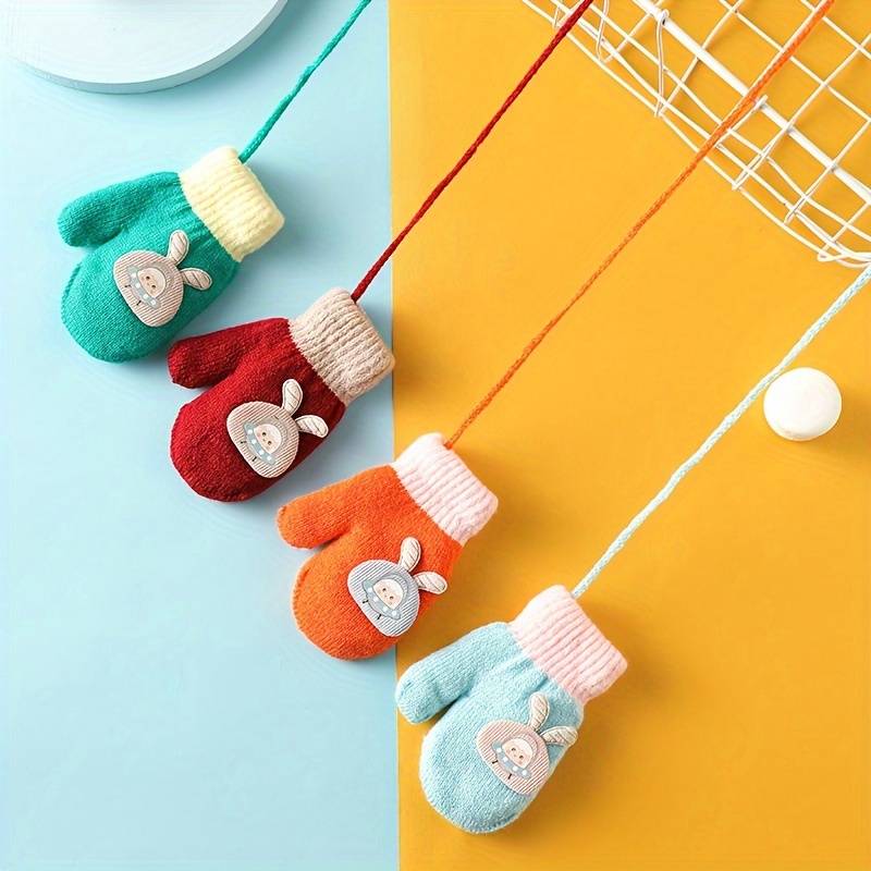 Winter Gloves Color Light Green Size 0 To 3Y
