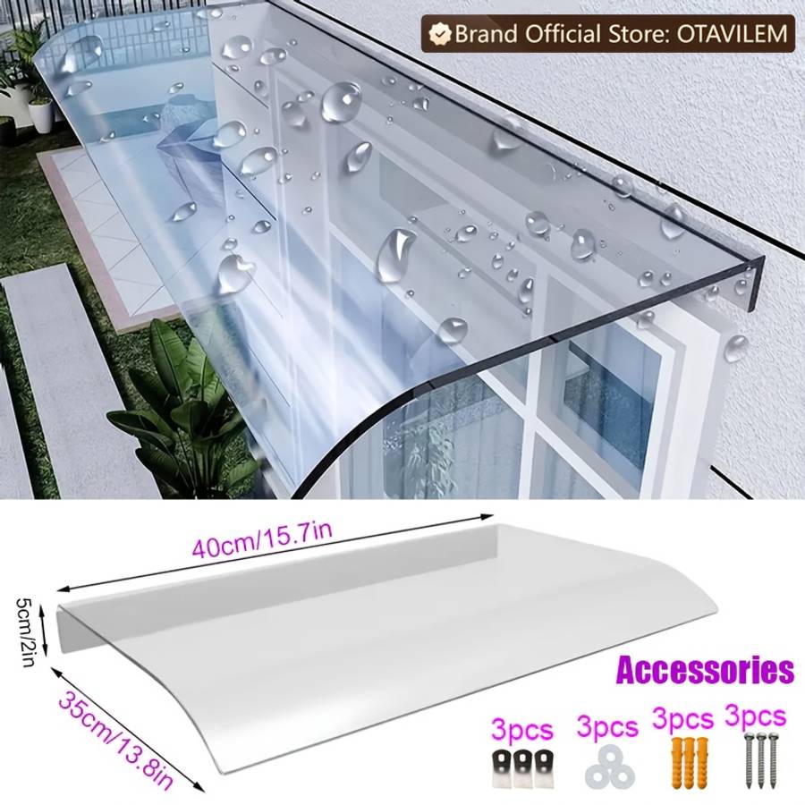 Shade Awning Size Length: 60Cm23.6In Itemsextended Length Width: 35Cm13.8In