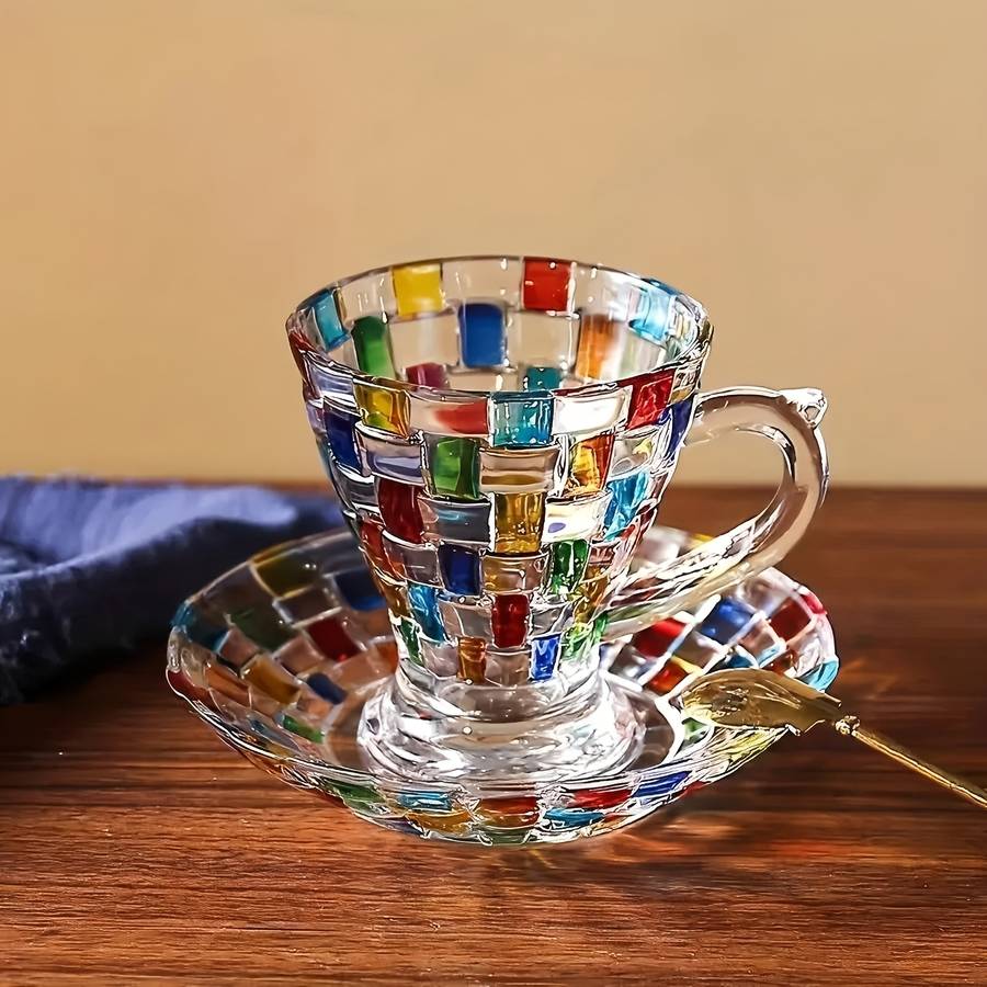 Water Cup Style Waist Length Coffee Cup And Saucer Set