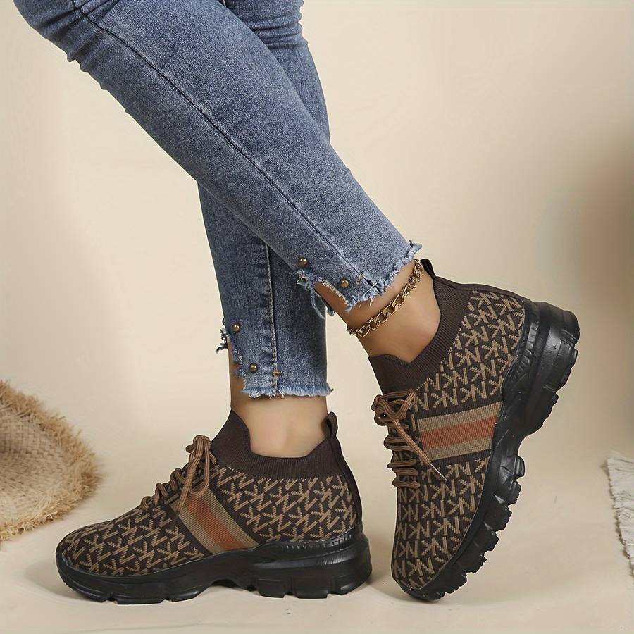 Women S Sneakers Color Coffee Brown Sizeuk 5.5
