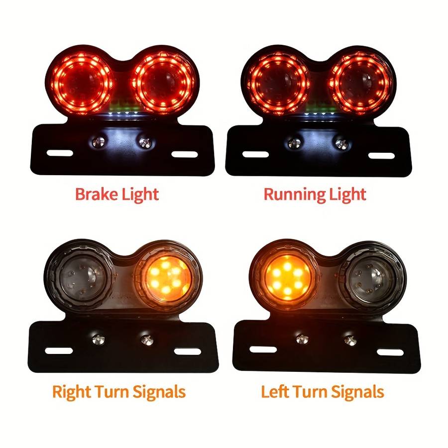 1 Set New LED Motorcycle Tail Lights Turn Signal Lights Brake Lights Running Lights P