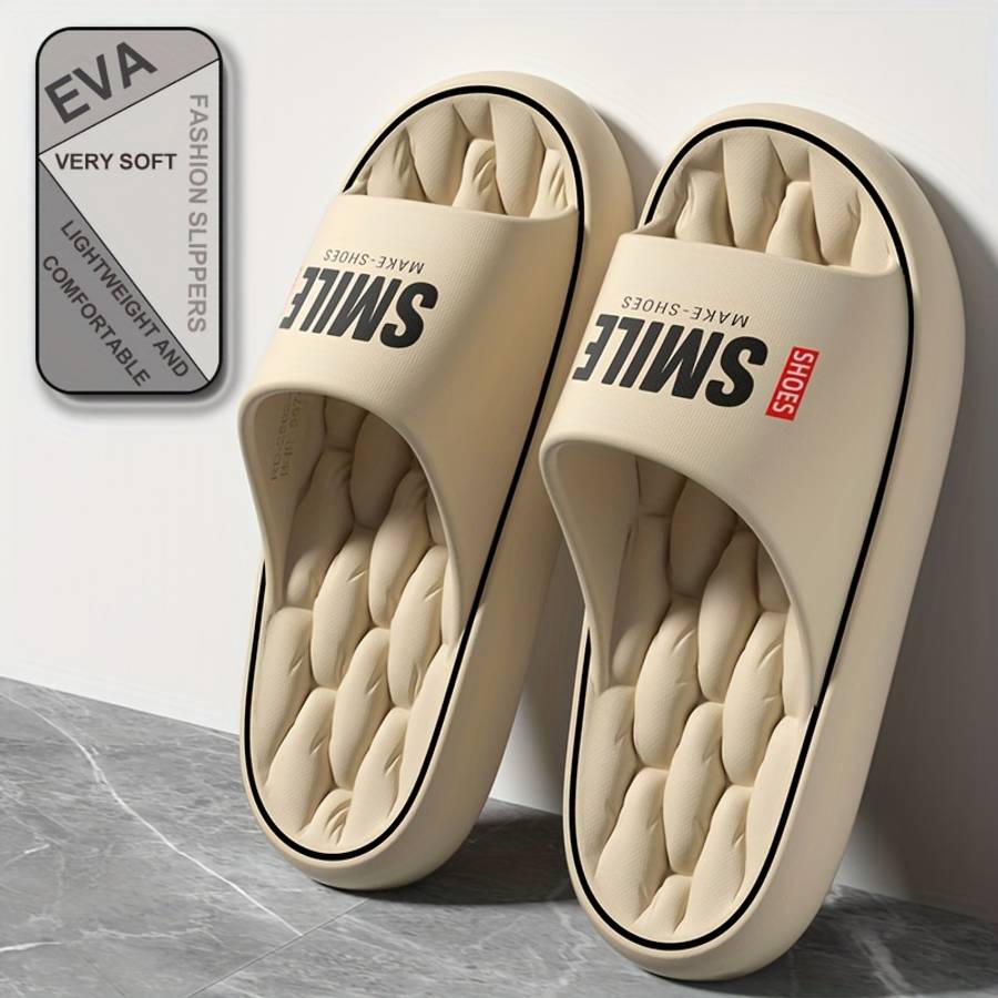 Men Slippers Summer Style Light Grey Size Uk 3.5 To 4