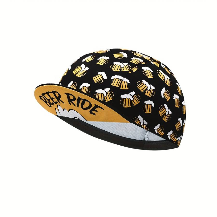 1pc Retro Beer Cycling Cap Road MTB Bicycle Hat Outdoor Sports Cap