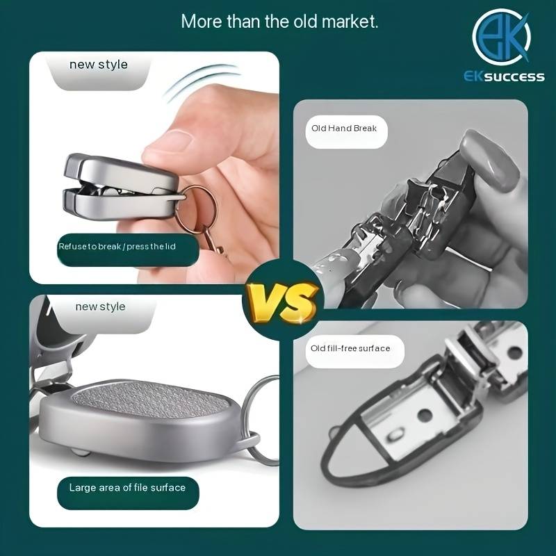 1pc Stainless Steel Mini Folding Nail Clipper With Creative Splash-proof Nail Clipper Nail Clip