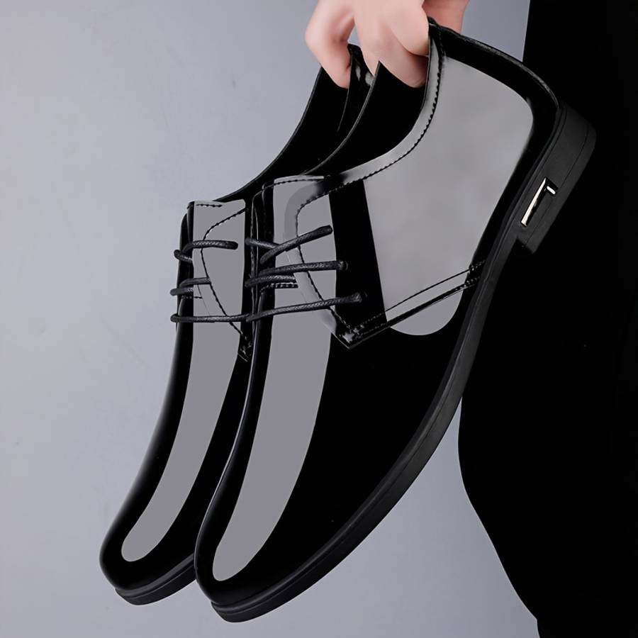 Mens Leather Shoes Color Black Surface Sizeuk 6.5
