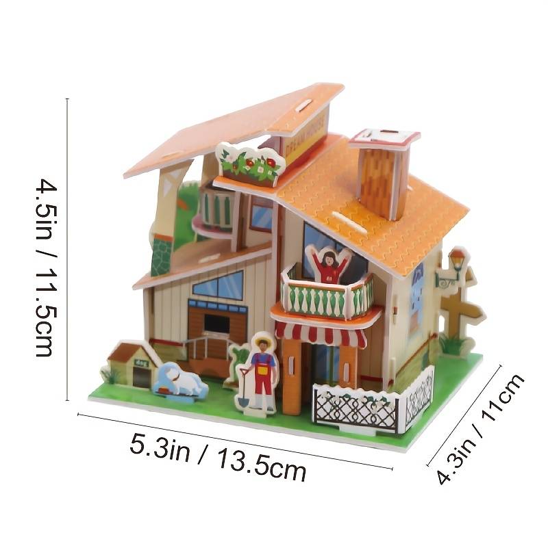 Building Toy Architectural Model Toy Set Style 3D Model Jigsaw Puzzle