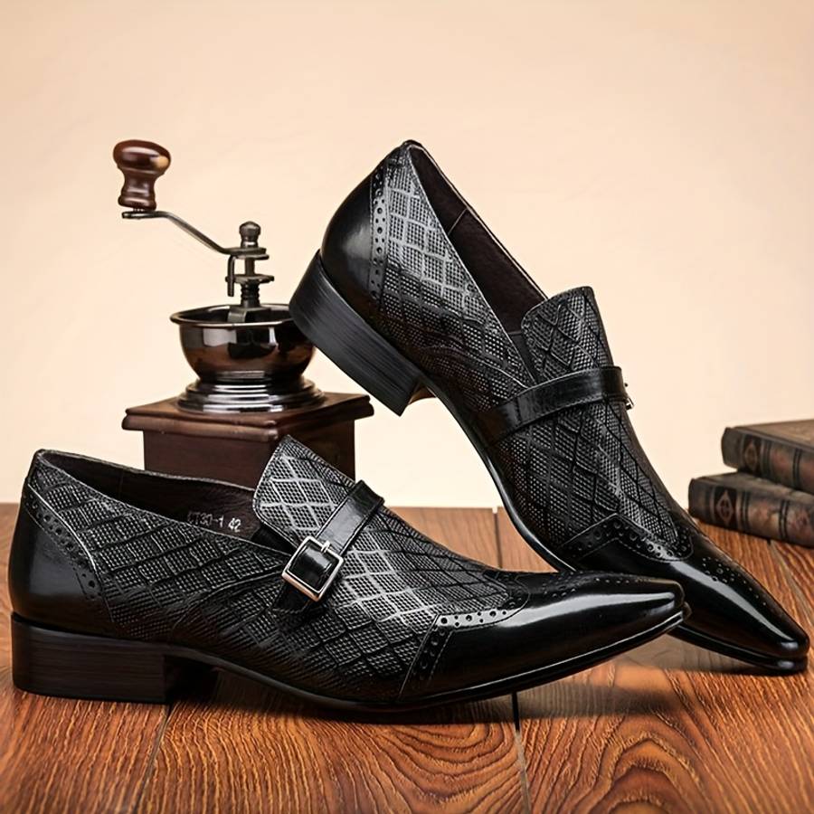 Mens Leather Shoes Color Black Sizeuk 8
