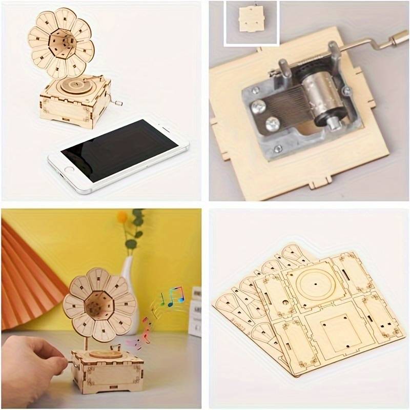 3D Puzzle Musical Instrument Model Style Phonograph
