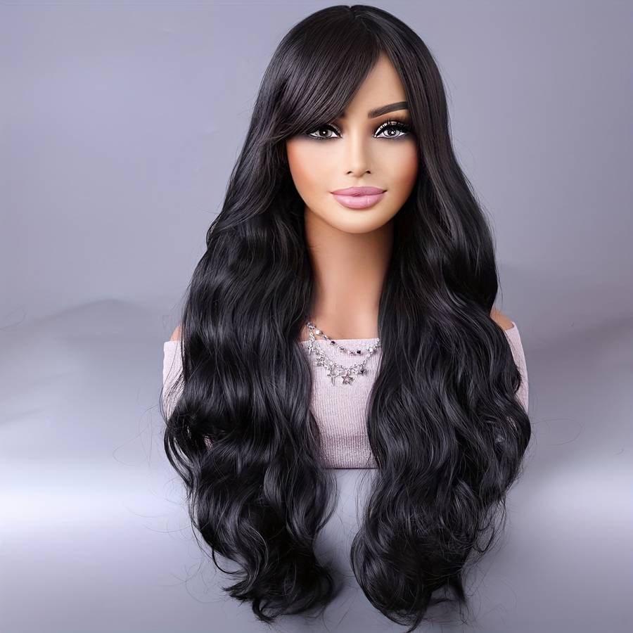 Women S Wigs Black Hair Length81.28Cm