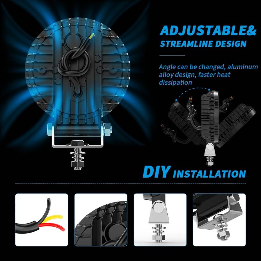 Car Lights Items 1 Pcs Square