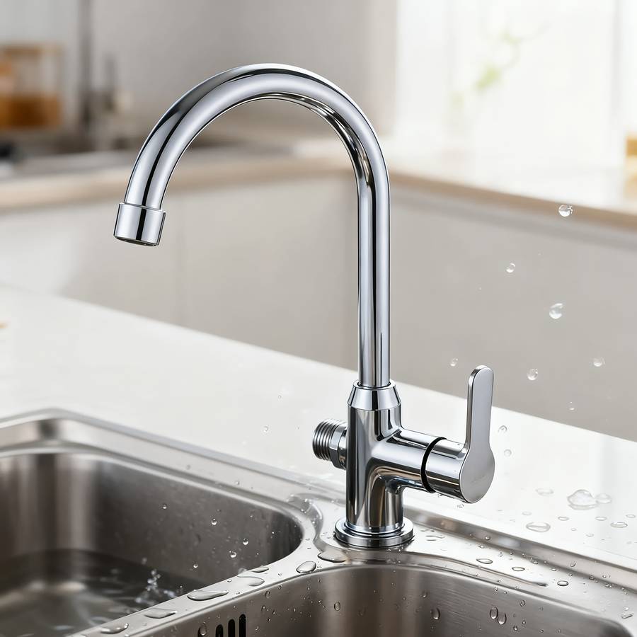 304 Stainless Steel Foot-Operated Faucet