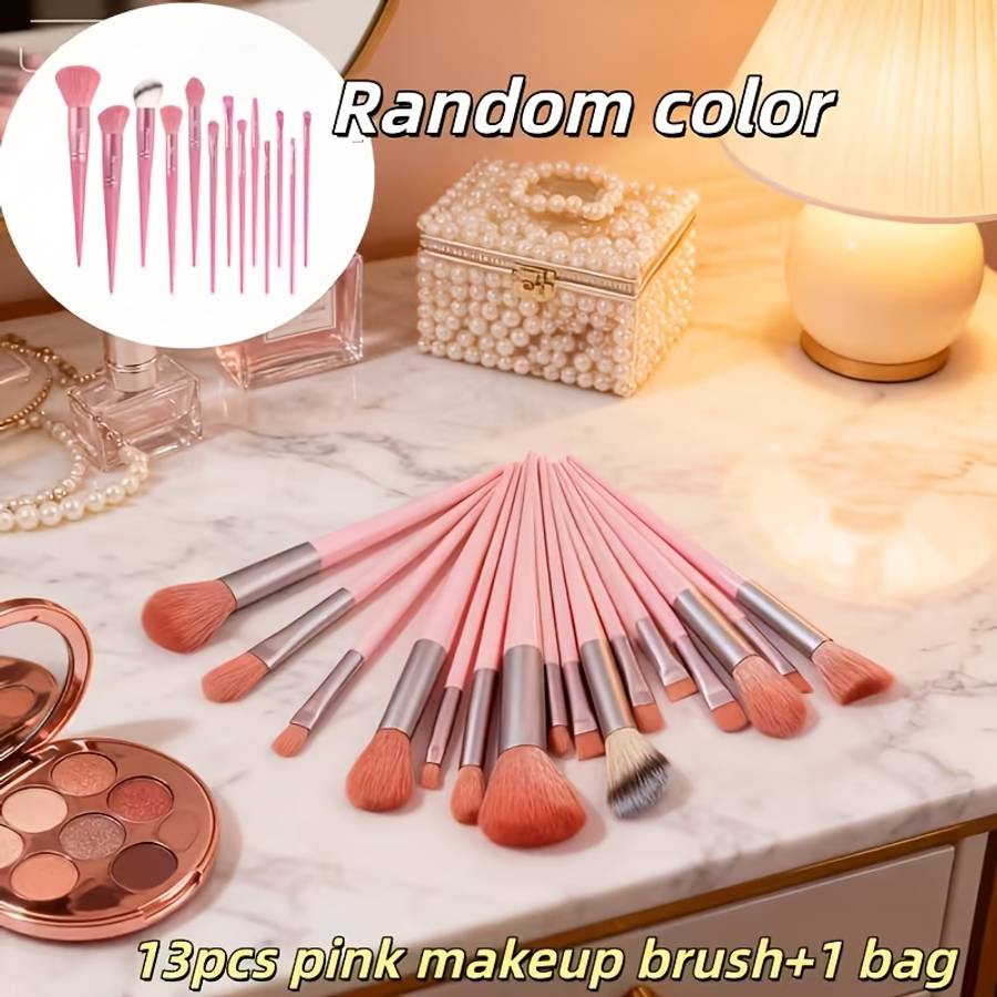 Makeup Brush Set Color 14Piece Set Includes Storage Bag