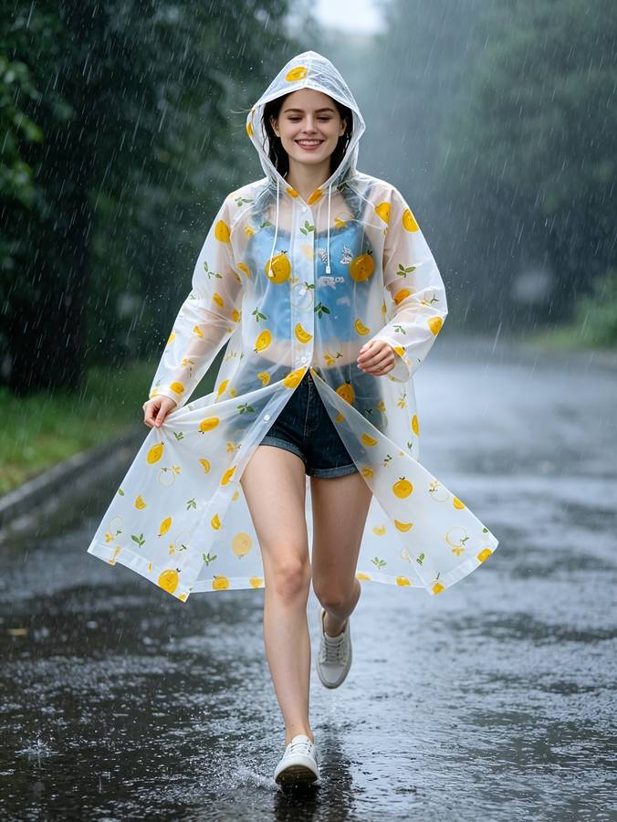 Raincoat Transparent Size Asian Onesize