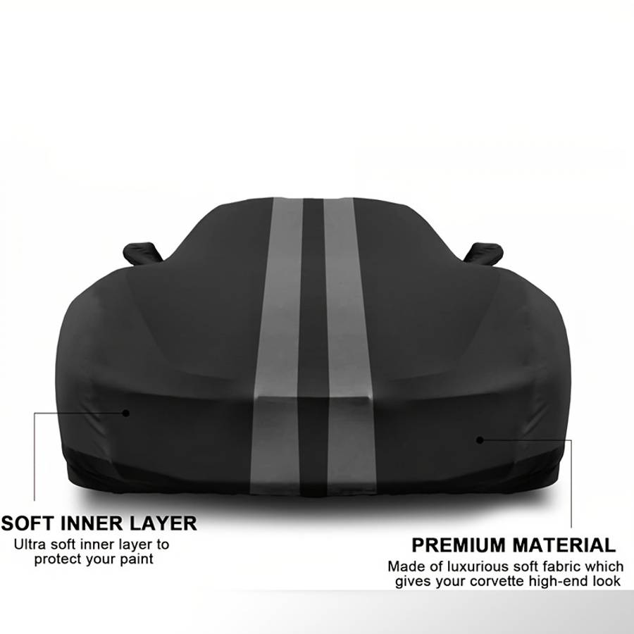 Car Cover Color Black Red Model For C5