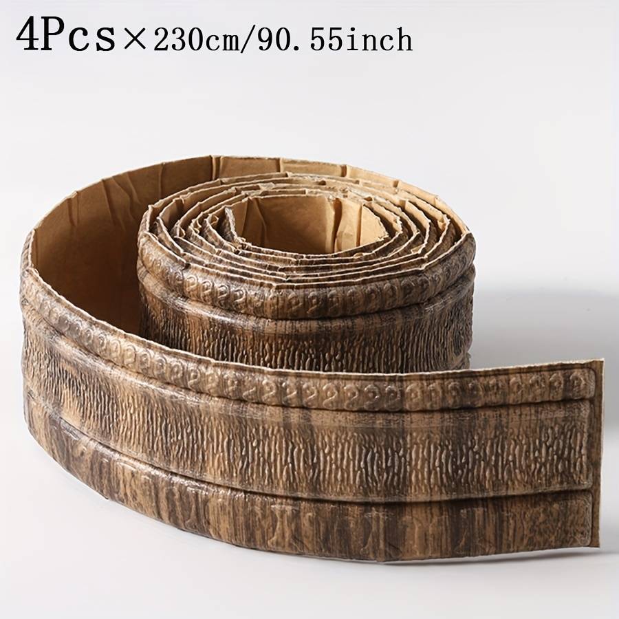 Skirting Board 4Pcsred Wood Grain8*230Cm