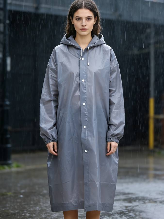 Raincoat Grey Size Asian Onesize