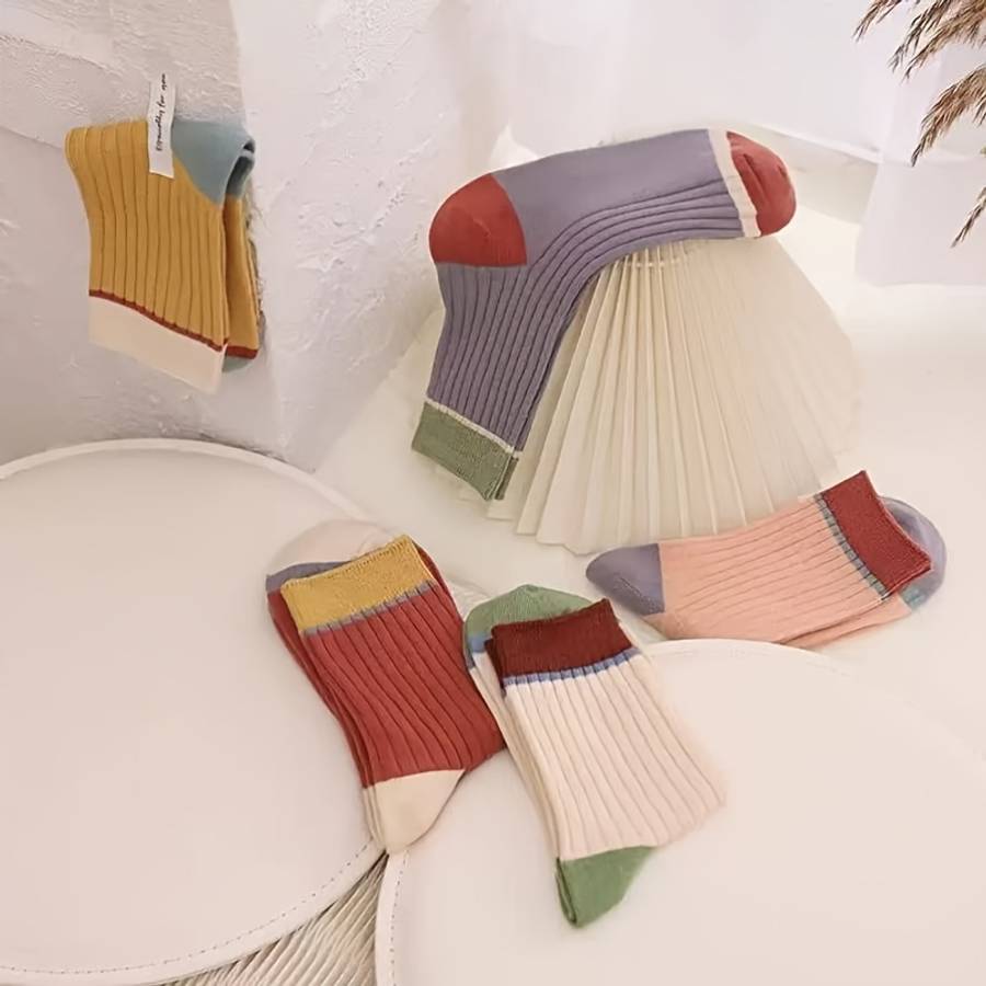 Women S Socks Color Mixed Color5 Pairs Size Onesize