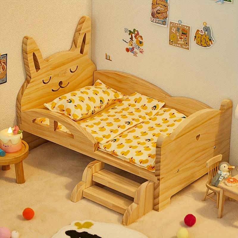 Pet supplies Style Bunny bed  Add  yellow duck quilt three    piece set