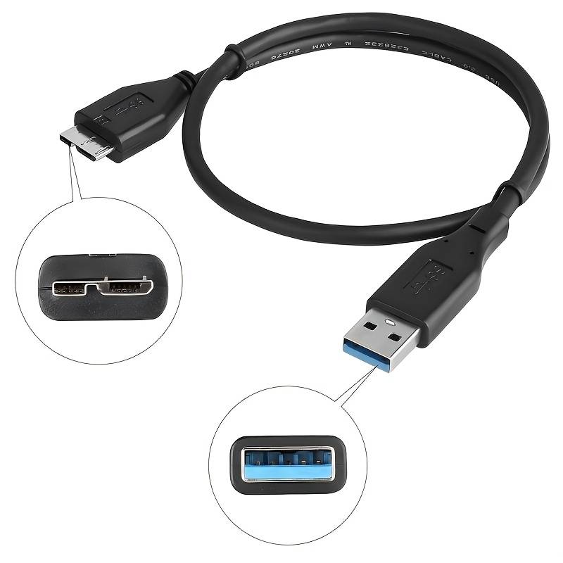 1pcs High Speed ??Usb 3.0 Data Transfer Cable For Mobile Hard Drive Am To Microb Connector 5Gb