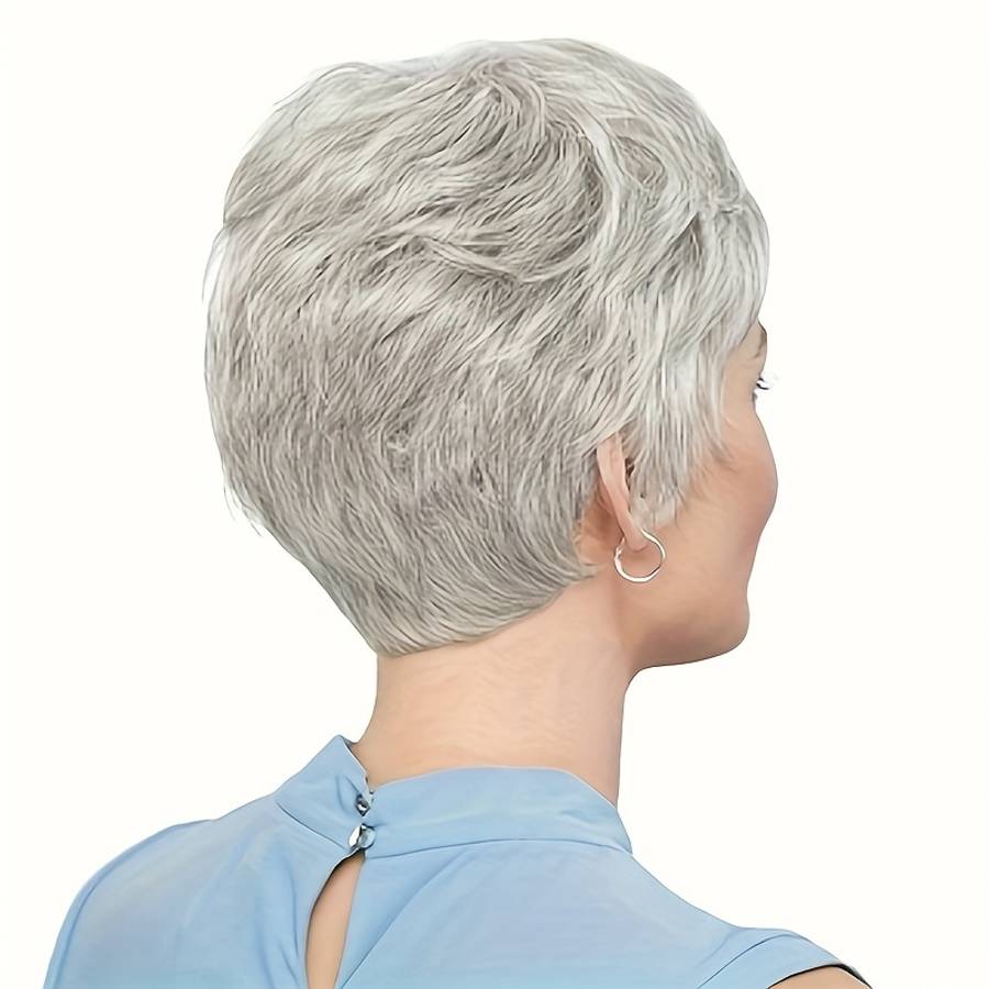 Granny Gray Womens Wigs Hair Length 20.32Cm