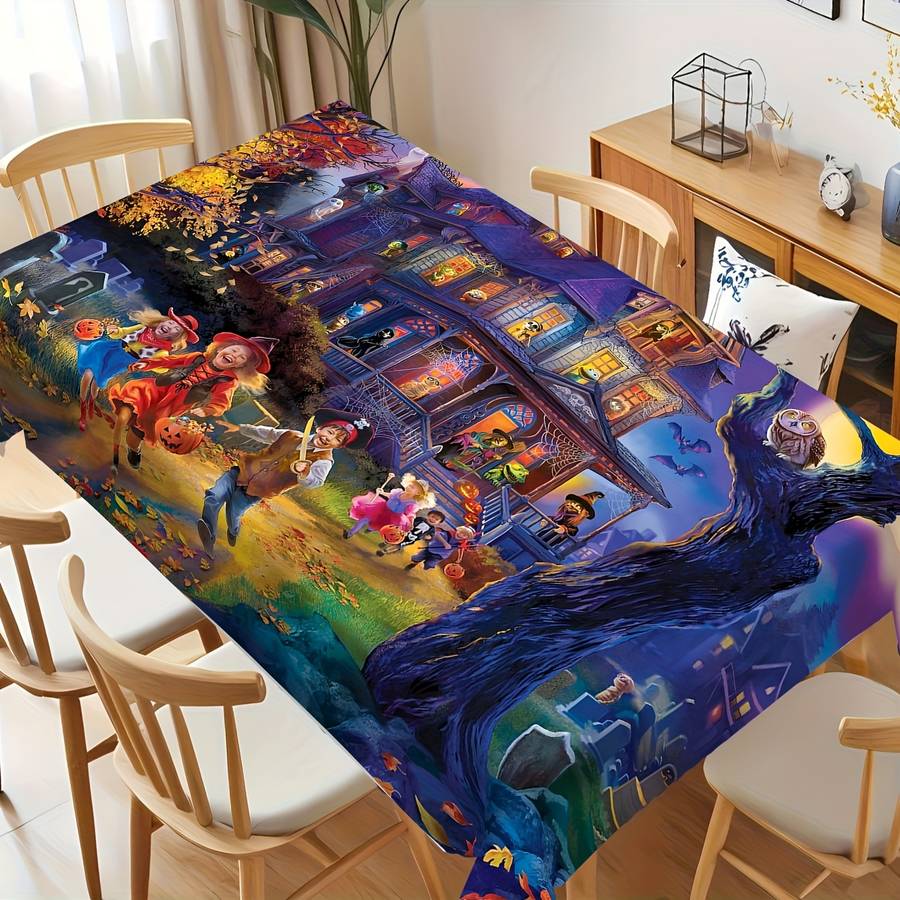 Halloween tablecloth decoration size 55.1 x 78.7in or 140 x 200cm