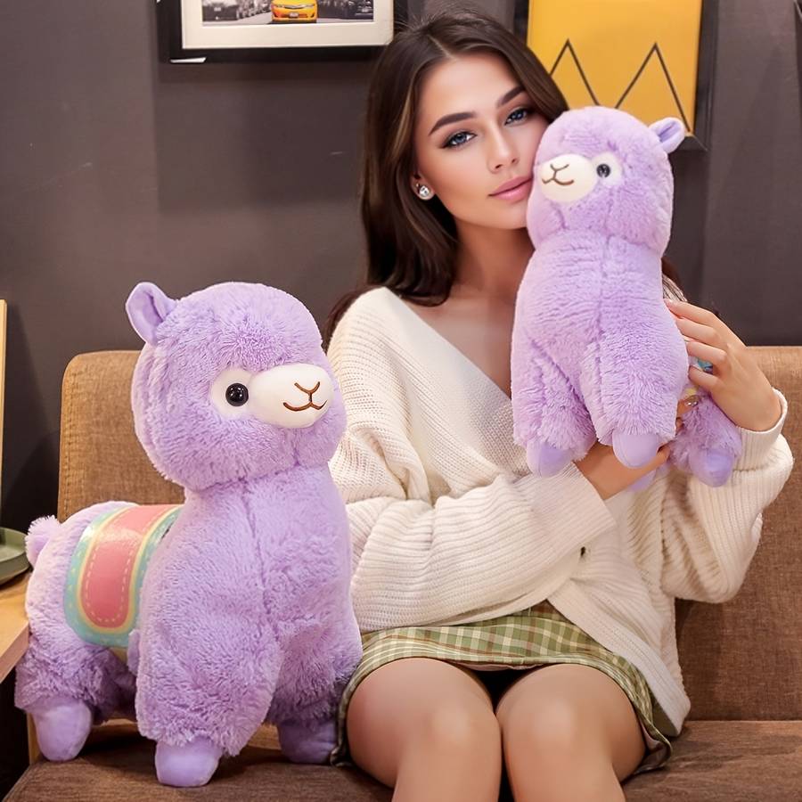 Toy Doll color Pink Saddle Alpaca size Large Size 50 Cm