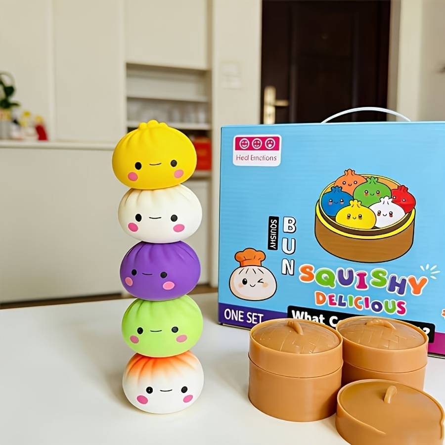 Squeezable Toys Color Random Color Style Style Bun Squeezing Toy