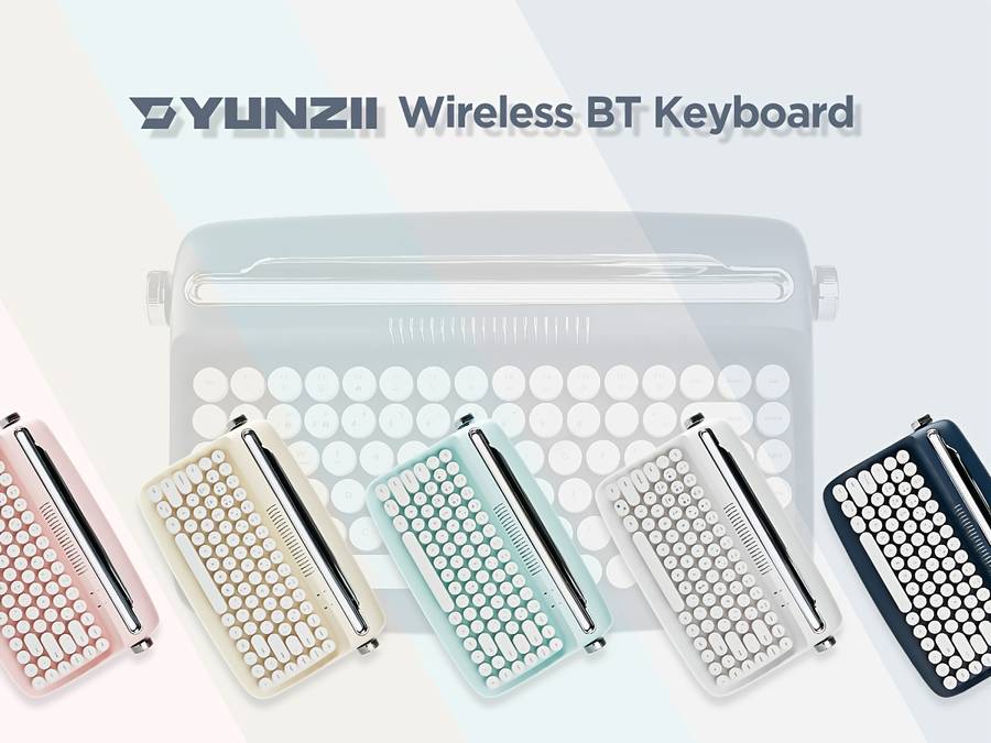 YUNZII B303 Blue Wireless Keyboard