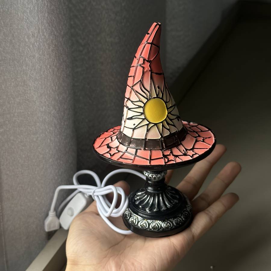 Halloween Decorations Color Witch Hat Light Green Size Small 17Cm