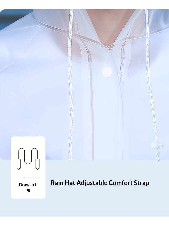 Raincoat Translucent White Size Asian M