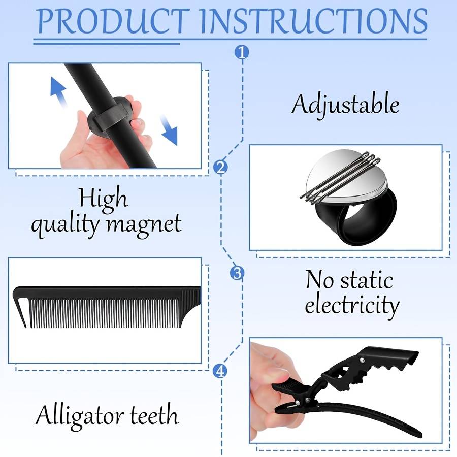 Hair Braiding Products Color Black Items7Pcsheart Watch Set