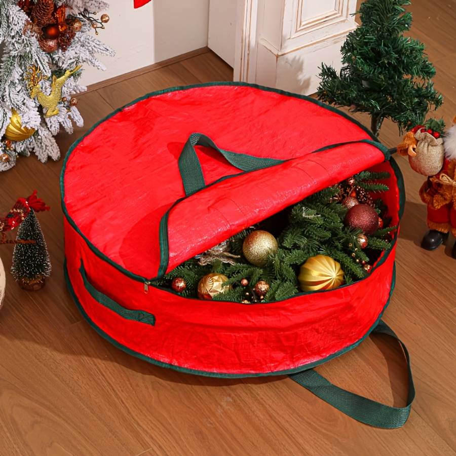 Premium Christmas Garland Storage Holiday Decorative Zipper Mobile Handbag For