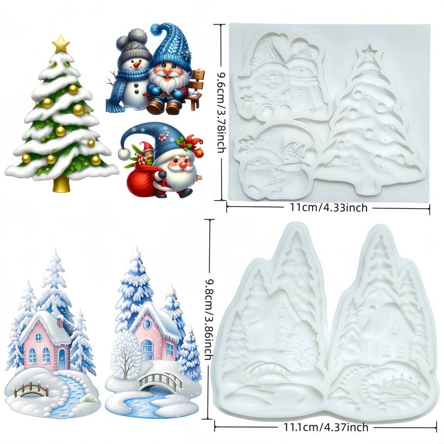Suitable For Baking Molds Style Christmas Tree Santa Claus