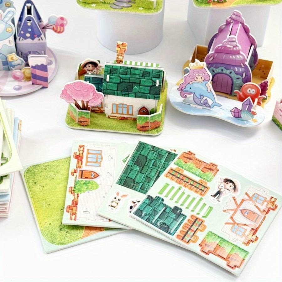 Building Toy Architectural Model Toy Set Model Random Quantity 4 Pcs