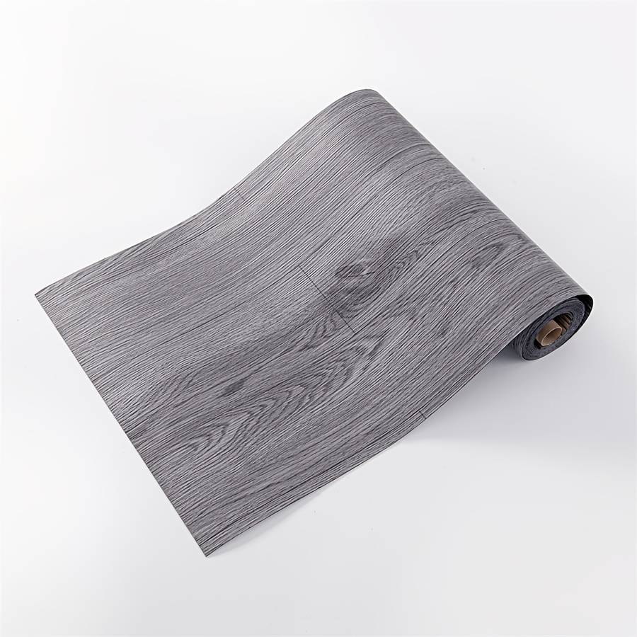 Self Adhesive Floor Stickers Gray Wood Grain 2 Rolls