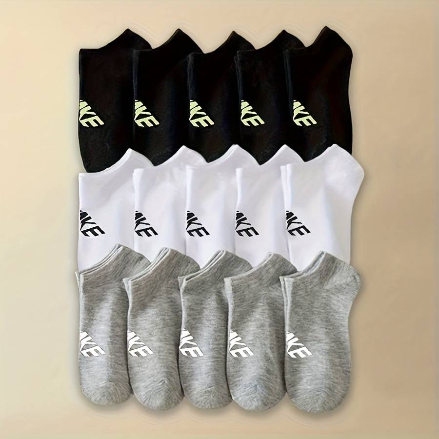 15 Pairs Mixed Color One Size High Elastic Socks